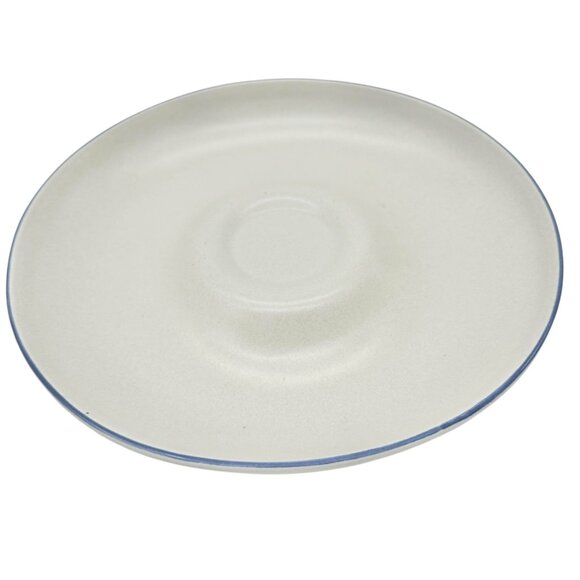 Chip N Dip Platter 11 Inch White With Blue Trim Pottery Dip Bowl Not Included - Picture 1 of 5